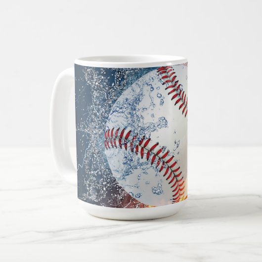 Baseballball Kaffeetasse (Vorderseite Links)