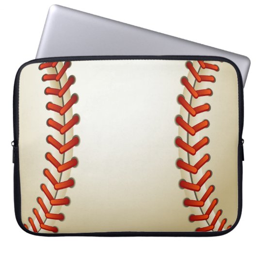 Baseballball Laptopschutzhülle (Vorderseite)