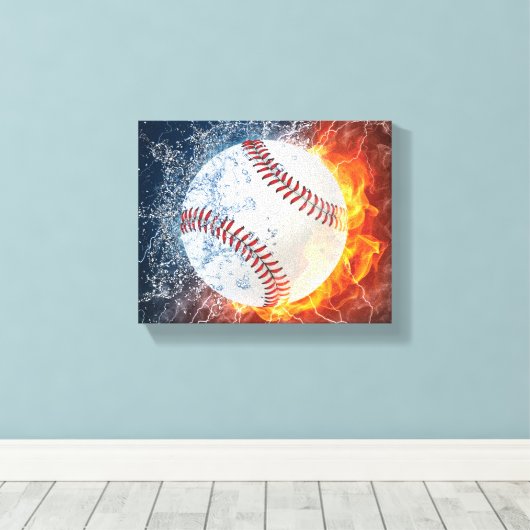 Baseballball Leinwanddruck (Insitu (Holzboden))