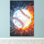 Baseballball Leinwanddruck (Insitu (Holzboden))