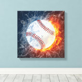 Baseballball Leinwanddruck (Insitu (Holzboden))