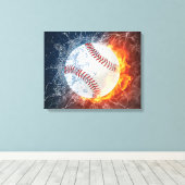 Baseballball Leinwanddruck (Insitu (Holzboden))