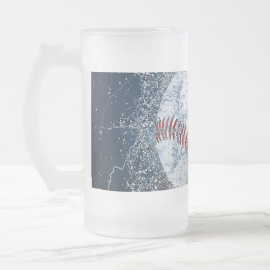 Baseballball Mattglas Bierglas (Links)