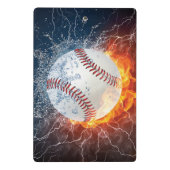 Baseballball Mini Klemmbrett (Rückseite)