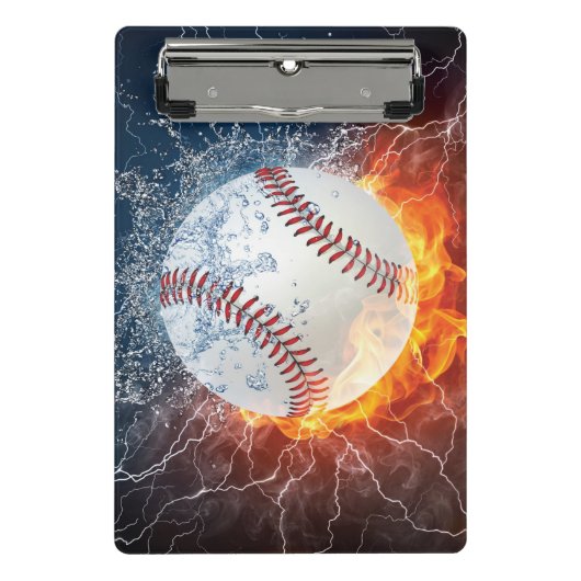 Baseballball Mini Klemmbrett (Vorderseite)