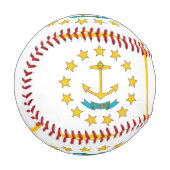 Baseballball mit Flagge von Rhode Island, USA Baseball (Vorderseite Links)