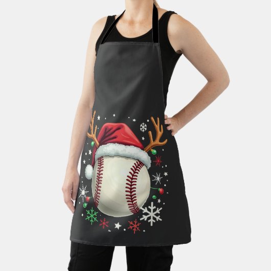 Baseballball mit Rentierhorden und Weihnachten Schürze (InSitu)