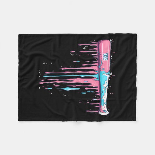 Baseballball mit Sprinklen Tropfen für Baseballspi Fleecedecke (Vorderseite (Horizontal))