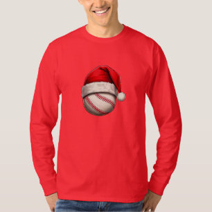 Baseballball mit Weihnachtsfeiertag in der Weihnac T-Shirt