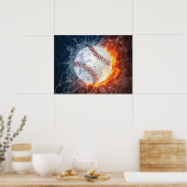Baseballball Poster (Küche)