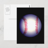 Baseballball Postkarte (Vorne/Hinten)