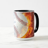 Baseballball Tasse (VorderseiteRechts)