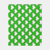 Baseballball-Textur in Herzform - Muster Fleecedecke (Vorderseite)