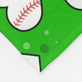 Baseballball-Textur in Herzform - Muster Fleecedecke (Ecke)
