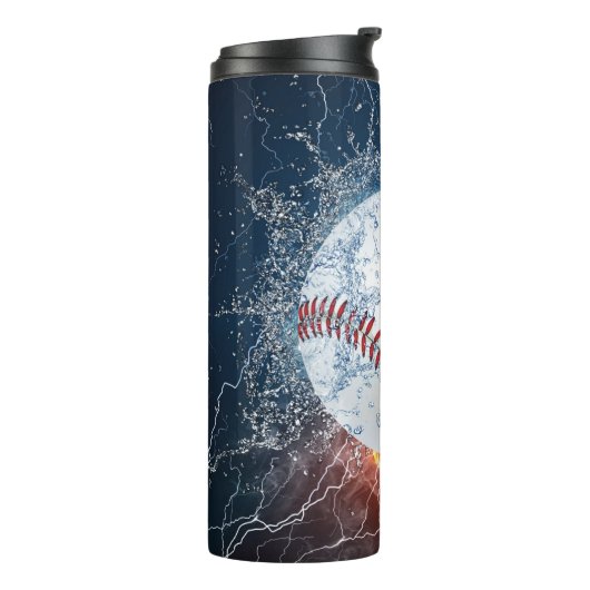 Baseballball Thermosbecher (Nach links gedreht)