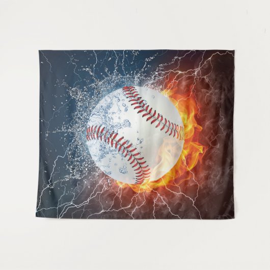 Baseballball Wandteppich (Vorderseite (Horizontal))