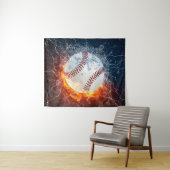 Baseballball Wandteppich (Beispiel (Horizontal))