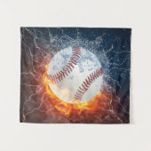 Baseballball Wandteppich (Vorderseite (Horizontal))