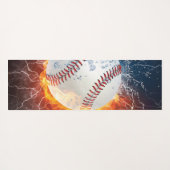 Baseballball Yogamatte (Rückseite (Horizontal))