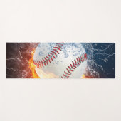 Baseballball Yogamatte (Vorderseite (Horizontal))