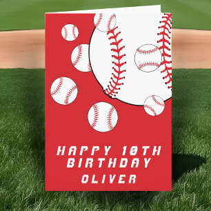 Baseballbälle Rot Kinder Junge Happy Birthday Karte
