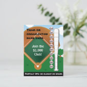 Baseballbattkarte und Einladung (Stehend Vorderseite)