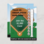 Baseballbattkarte und Einladung (Vorne/Hinten)