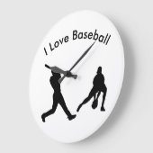 Baseballbild für runde (große) Wall-Uhr Große Wanduhr (Winkel)