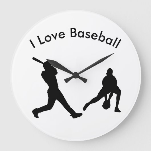 Baseballbild für runde (große) Wall-Uhr Große Wanduhr (Vorderseite)