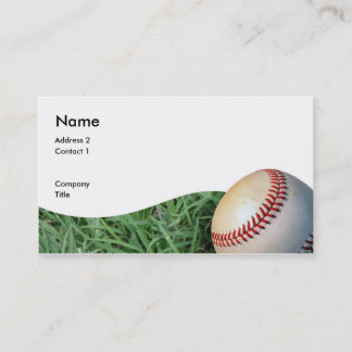 baseballbizcard, Adresse 2, Kontakt 1, Firma,… Visitenkarte