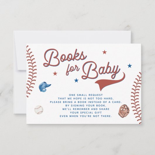 Baseballbuch für Babykarte, Baseball Baby-Dusche Einladung (Vorderseite)