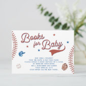 Baseballbuch für Babykarte, Baseball Baby-Dusche Einladung (Stehend Vorderseite)