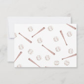 Baseballbuch für Babykarte, Baseball Baby-Dusche Einladung (Rückseite)