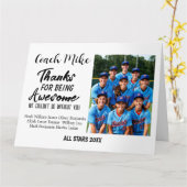 Baseballcoach-Geschenk Ende der Saison Karte (Gelbe Blume)