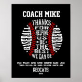 Baseballcoach-Geschenk Ende der Saison Poster (Vorne)