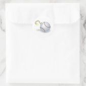 Baseballcountdown-Bombenillustration Runder Aufkleber (Tasche)