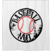 Baseballduschvorhang Duschvorhang (Vorderseite)