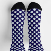 Basebälle auf Teamfarbe Navyblau Socken (Oben)