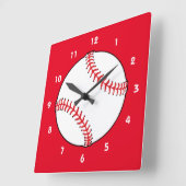 Baseballeckwand Quadratische Wanduhr (Winkel)