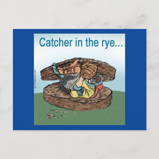 Baseballfänger im Roggen Postkarte (Vorderseite)