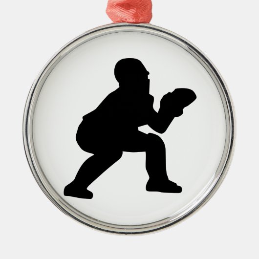 Baseballfänger Ornament Aus Metall (Vorne)