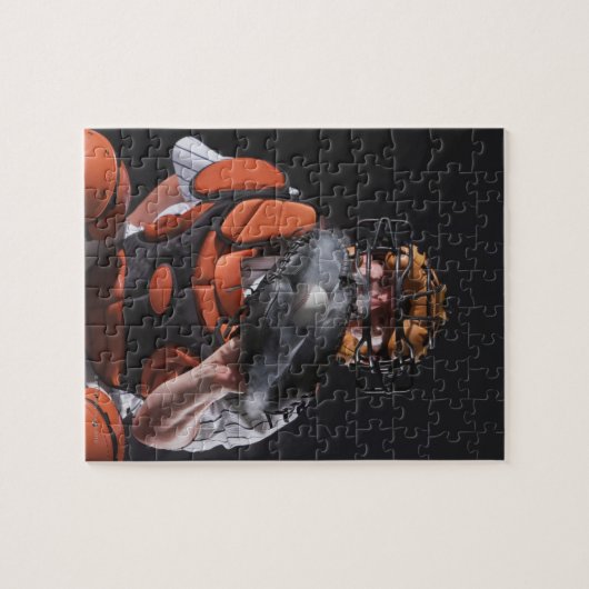 Baseballfängerball im Mitt Puzzle (Horizontal)