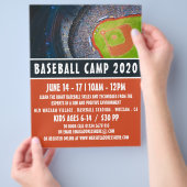 Baseballfeld, Baseballcamp-Werbeflyer Flyer (Hand)