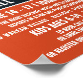 Baseballfeld, Baseballcampwerbung Poster (Ecke)