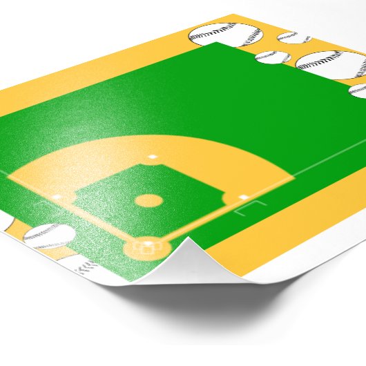 Baseballfeld Fotodruck (Ecke)