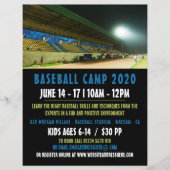 Baseballfeld-Landschaft, Baseballcampanzeigen Flyer (Vorne)