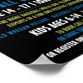 Baseballfeld-Landschaft, Baseballcampanzeigen Poster (Ecke)