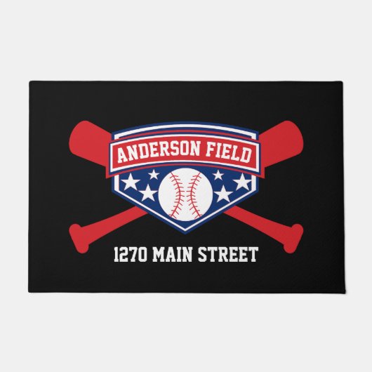 Baseballfeld oder Stadium Fußmatte (Vorderseite)