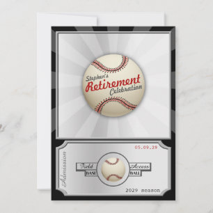 Baseballfeld-Pass-Ruhestandsfeier-Einladung Einladung