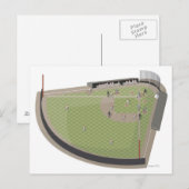 Baseballfeld Postkarte (Vorne/Hinten)